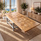 Kensit Hamptons Recycled Elm Parquetry Dining Table