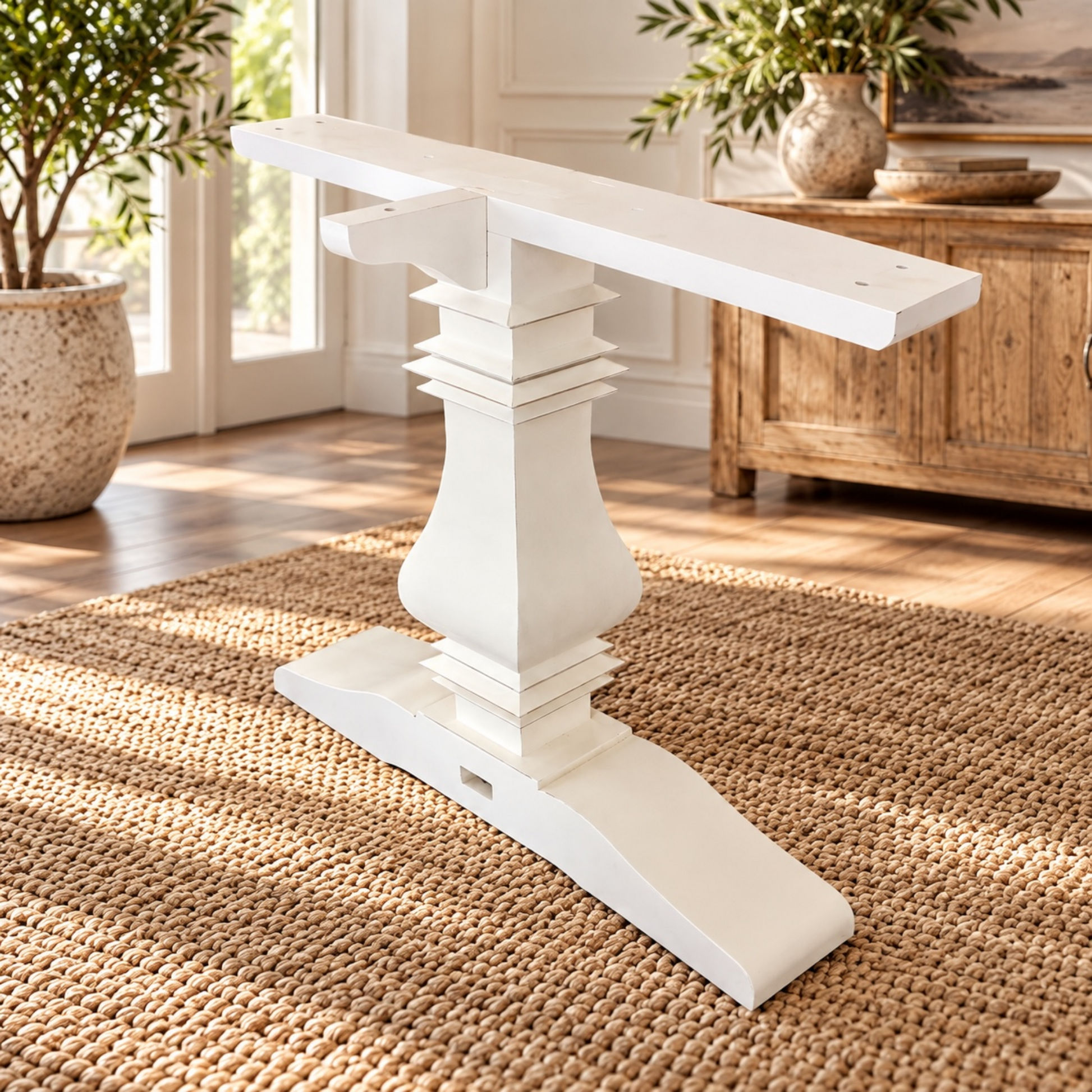 Kensit Hamptons Recycled Elm Parquetry Dining Table