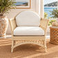 Denize Hamptons Rattan Armchair in Natural & White
