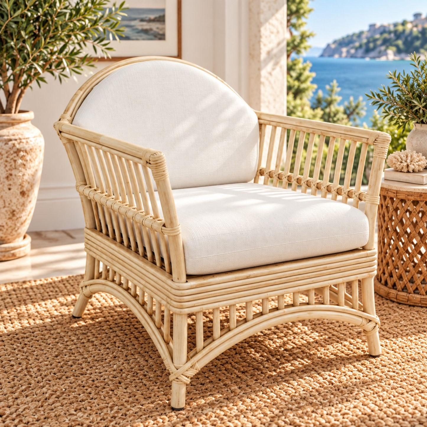 Denize Hamptons Rattan Armchair