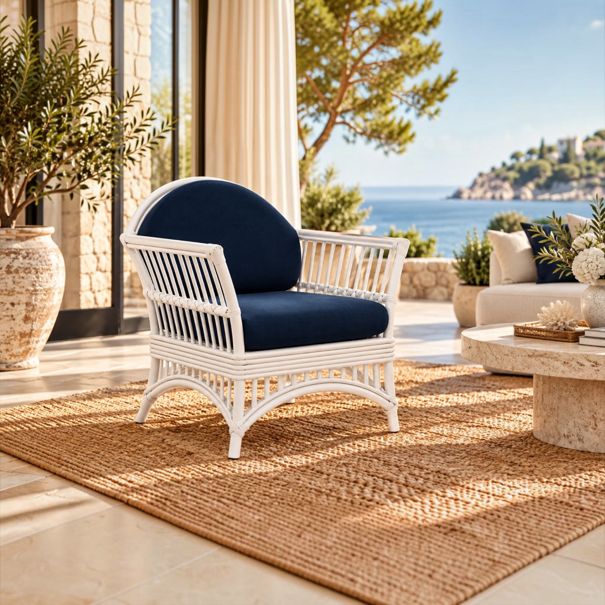 Denize Hamptons Rattan Armchair
