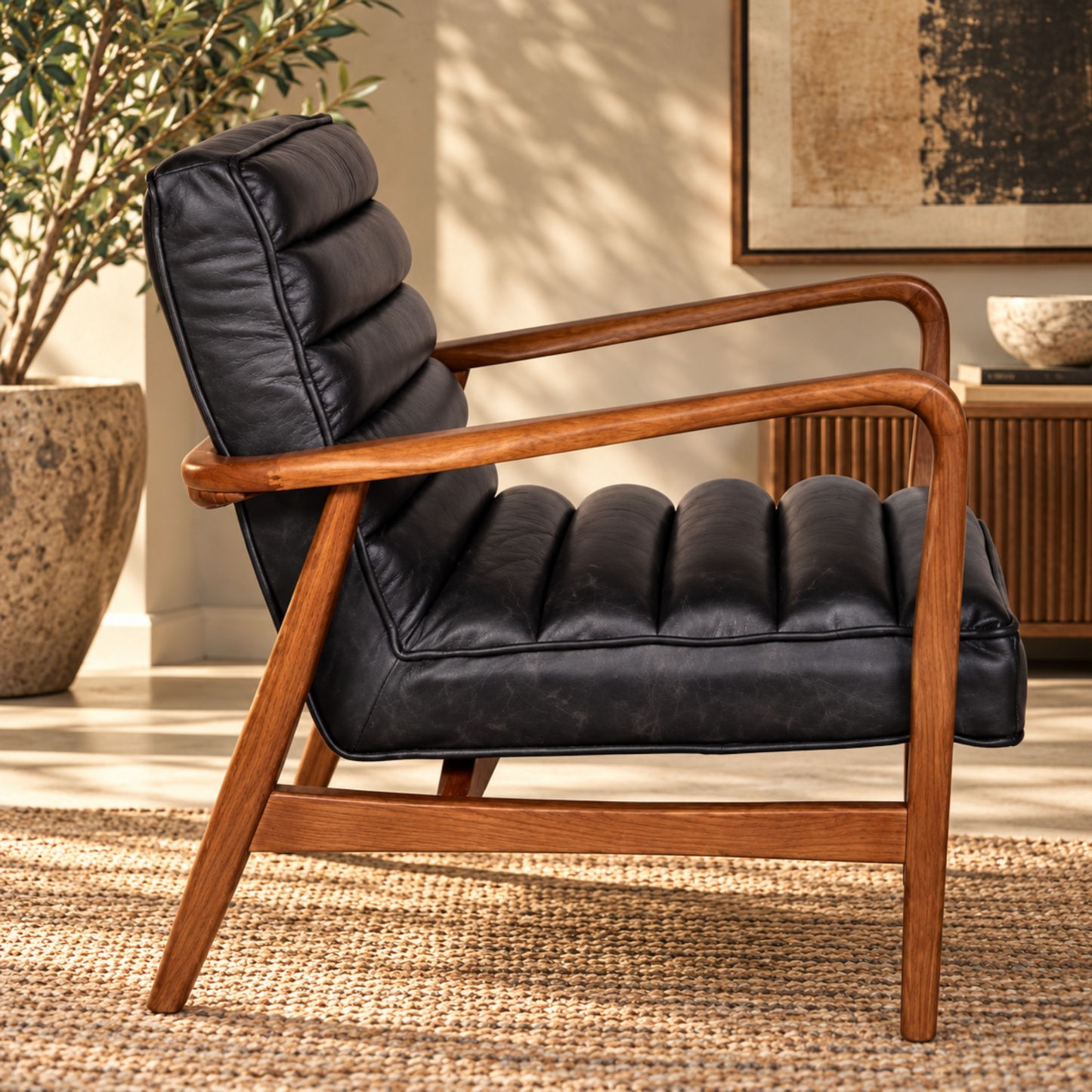 Anders Top Grain Leather Armchair