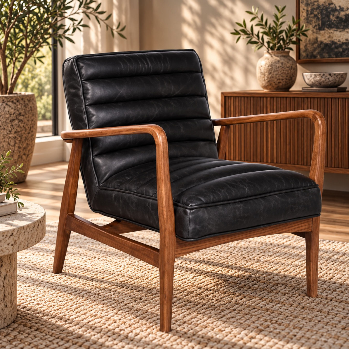 Anders Top Grain Leather Armchair