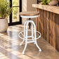 Conrad Recycled Elm & Iron Adjustable Swivel Bar Stool