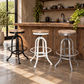 Conrad Recycled Elm & Iron Adjustable Swivel Bar Stool