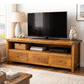 Lindi Recycled Elm Rustic Country Style 3-Drawer TV / Entertainment Unit in Honey 180cm