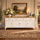 Stewart Queen Ann Style Solid Mahogany 4-Door 4-Drawer Buffet / Sideboard 200cm
