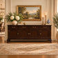 Stewart Queen Ann Style Solid Mahogany 4-Door 4-Drawer Buffet / Sideboard 200cm