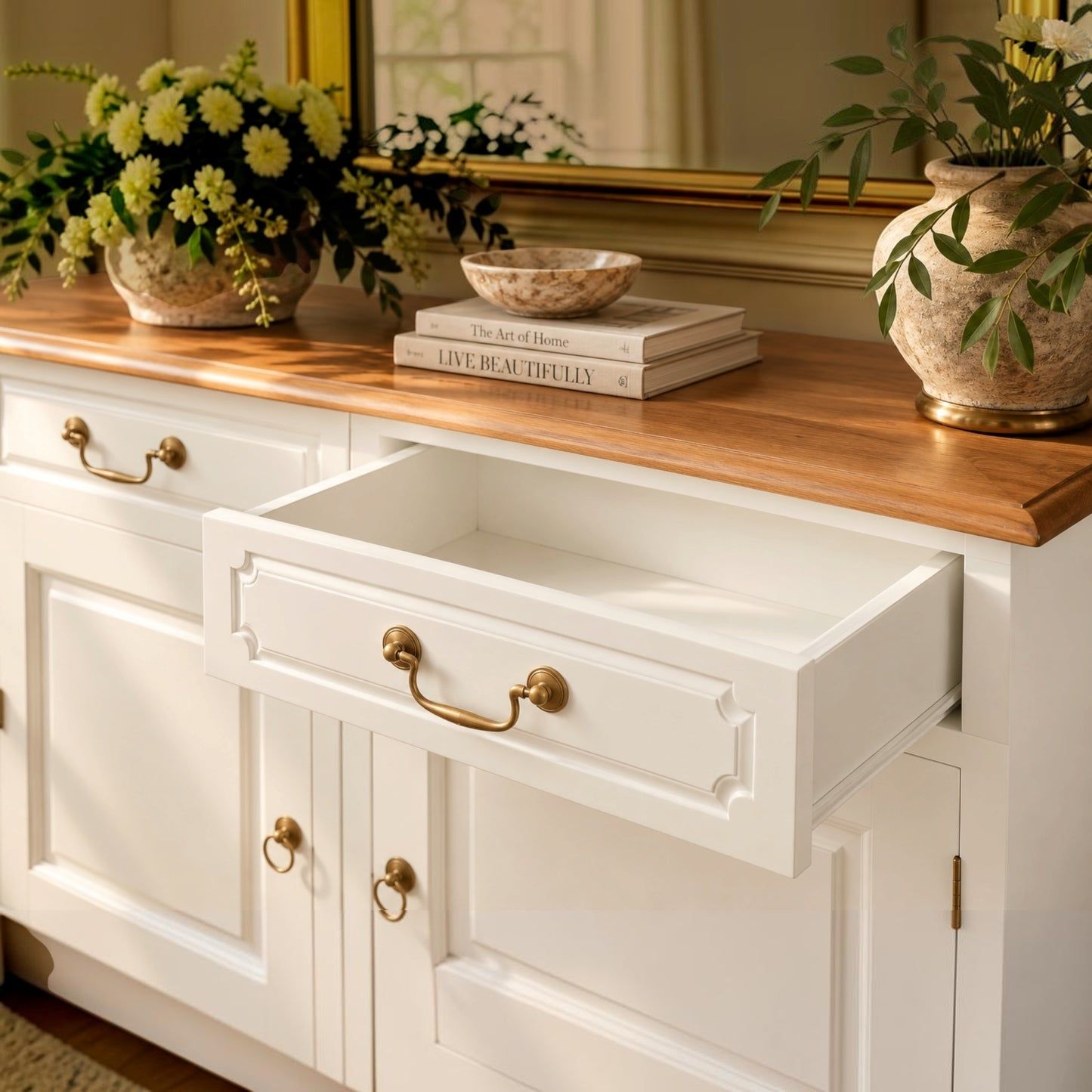 Tasmania Solid Mahogany 4-Door 4-Drawer Buffet / Sideboard