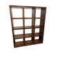 Solid Benato Indian Rosewood 12-cube display unit by MyChocolateWood, showcasing a sleek wooden storage solution with multiple compartments.