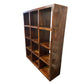 Solid Benato Indian Rosewood 12-cube display unit by MyChocolateWood, showcasing a sleek, polished wooden storage piece on a clean background.