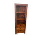 Solid Benato Indian Rosewood bookcase with 3 drawers and 3 shelves, showcasing rich wood grain and craftsmanship.