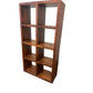 Solid Benato Indian Rosewood 8-cube display unit by MyChocolateWood, showcasing a sleek, natural wood finish on a sturdy floor display.
