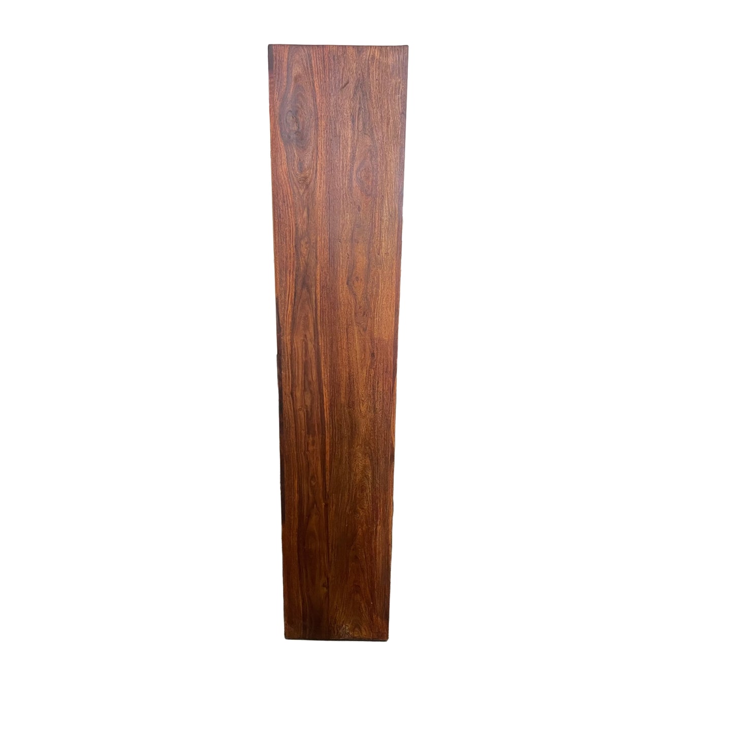 Solid Benato Indian Rosewood 8-cube display unit by MyChocolateWood, showcasing a sleek, natural wood floor display with open cube compartments.