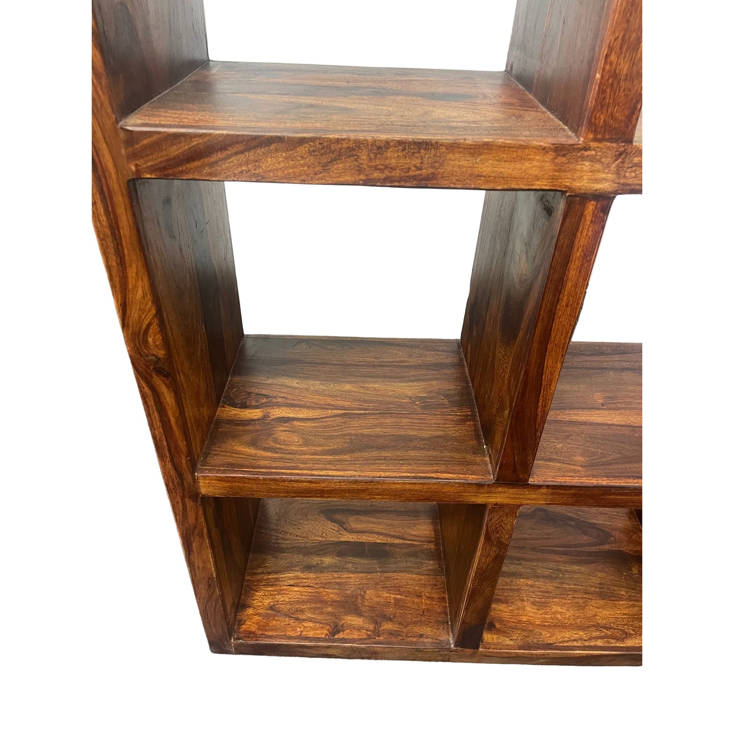 Solid Benato Indian Rosewood 8-cube display unit by MyChocolateWood, featuring a sleek wooden storage and display design.