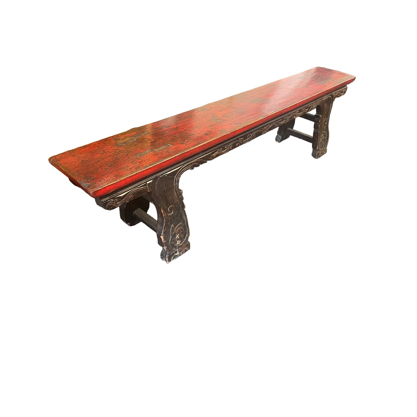 YUNNAN CHINESE ANTIQUE BENCH IN ELM WOOD 200CM - MyChocolateWood