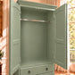 Cambridge Wardrobe / Armoire in Green Spruce - Chocolate Wood
