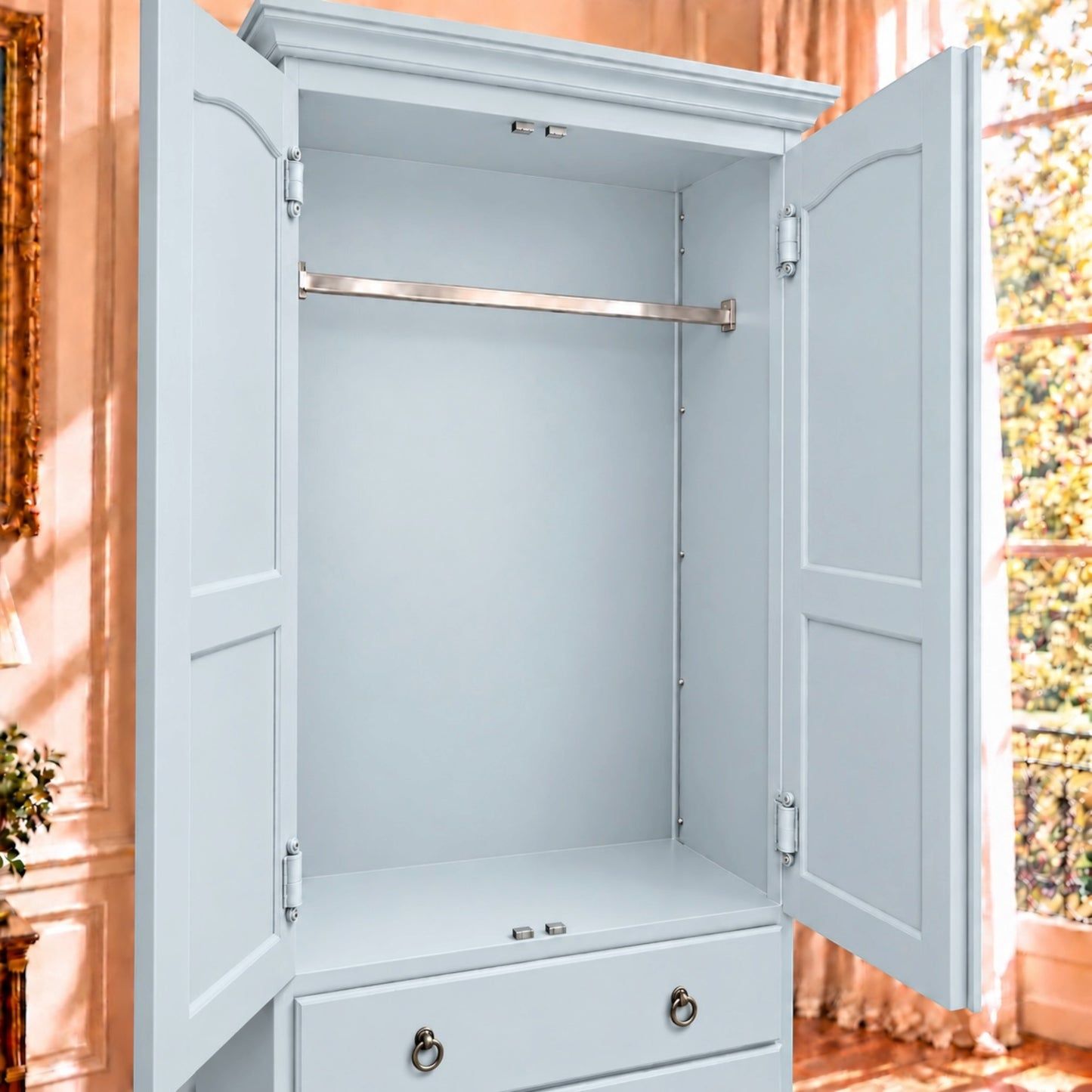 Cambridge Wardrobe / Armoire in Solid NZ Pine — Custom Made