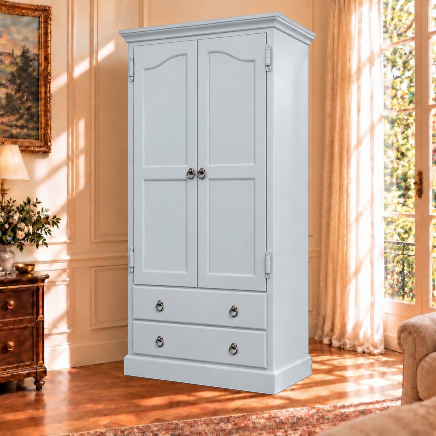 Cambridge Wardrobe / Armoire in Solid NZ Pine — Custom Made