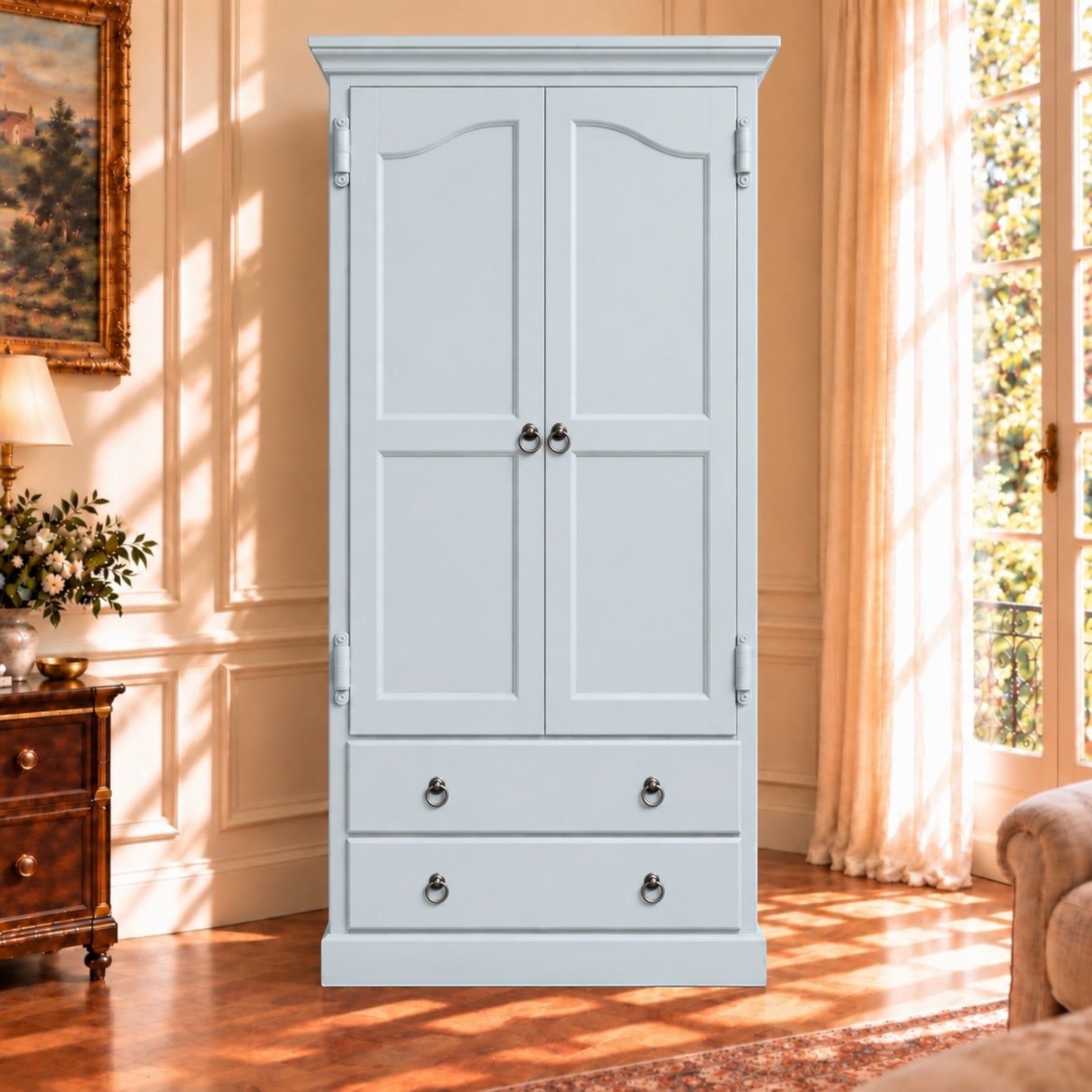 Cambridge Wardrobe / Armoire in Pre School Quarter - Chocolate Wood