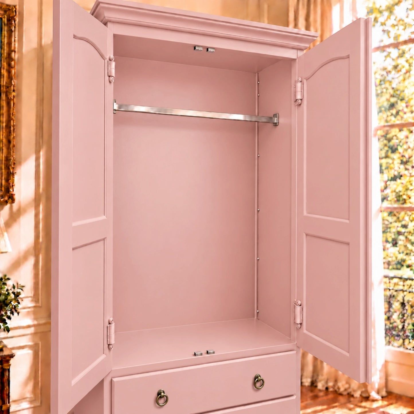 Cambridge Wardrobe / Armoire in Solid NZ Pine — Custom Made