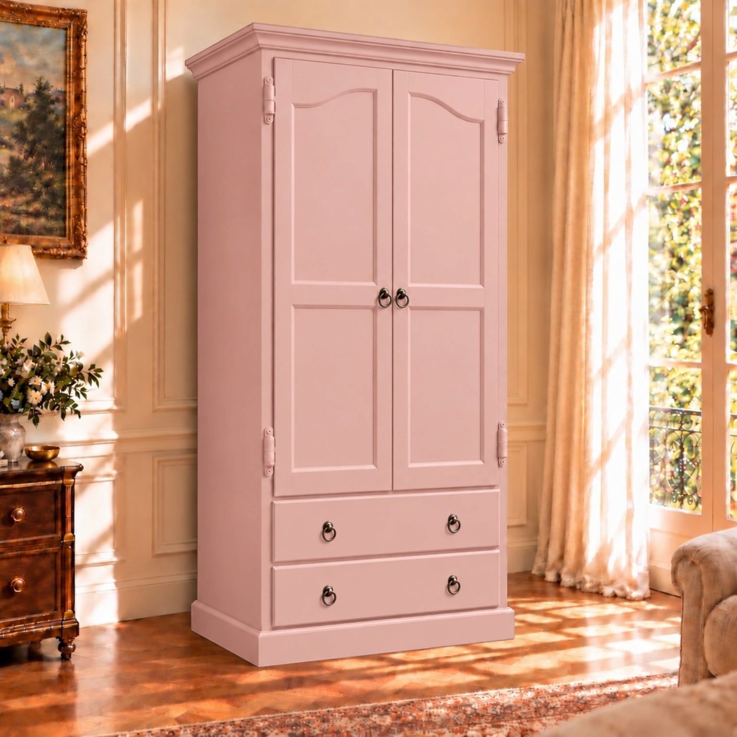 Cambridge Wardrobe / Armoire in Solid NZ Pine — Custom Made