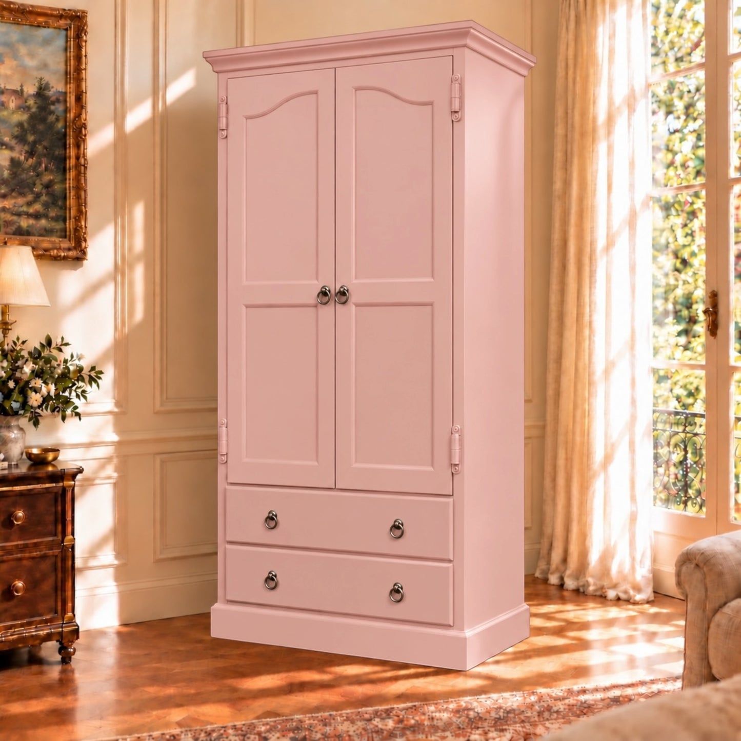 Cambridge Wardrobe / Armoire in Solid NZ Pine — Custom Made