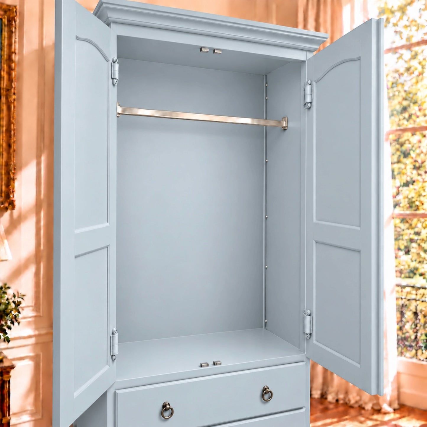 Cambridge Wardrobe / Armoire in Solid NZ Pine — Custom Made