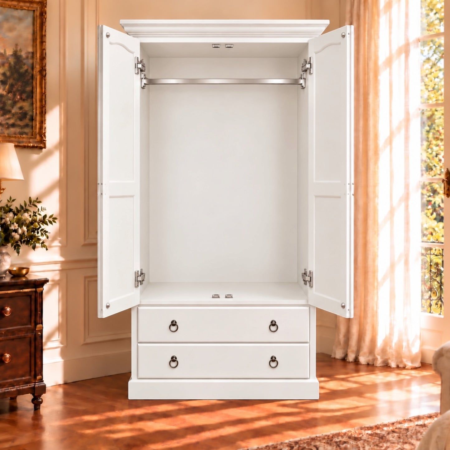 Cambridge Wardrobe / Armoire in Solid NZ Pine — Custom Made