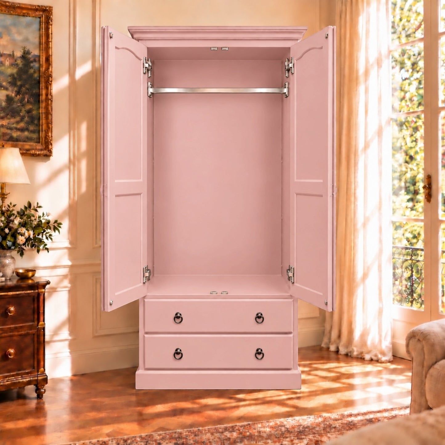 Cambridge Wardrobe / Armoire in Solid NZ Pine — Custom Made