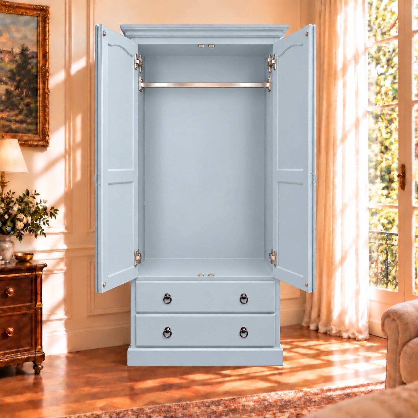 Cambridge Wardrobe / Armoire in Solid NZ Pine — Custom Made