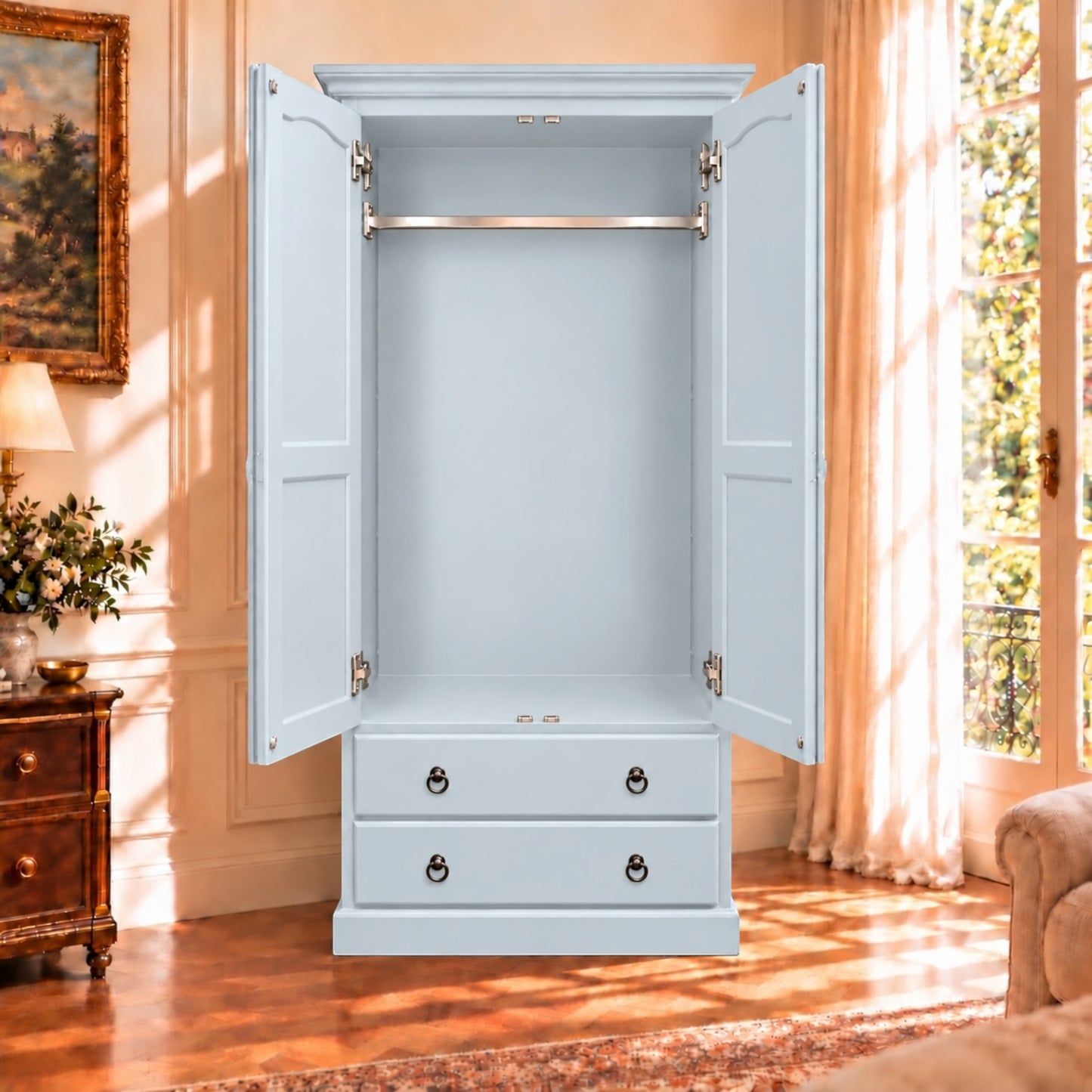 Cambridge Wardrobe / Armoire in Solid NZ Pine — Custom Made