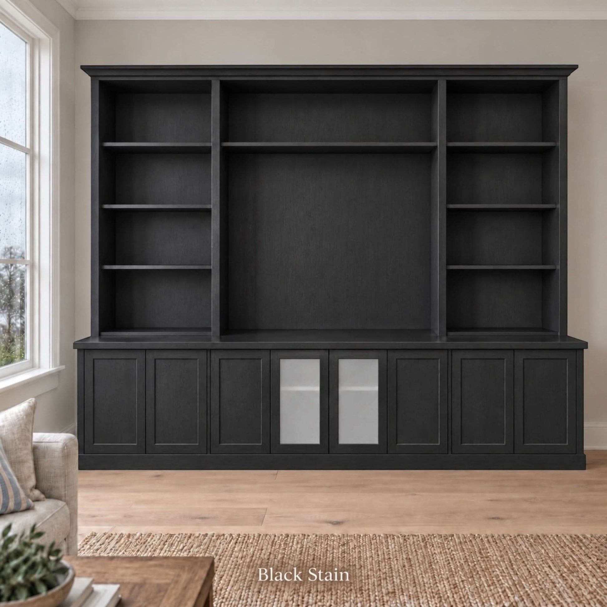 Harrington 5-piece wall unit in Black Stain