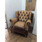 CHAMBERLAIN TOP GRAIN LEATHER ARMCHAIR/LOUNGE CHAIR IN CARAMEL - MyChocolateWood