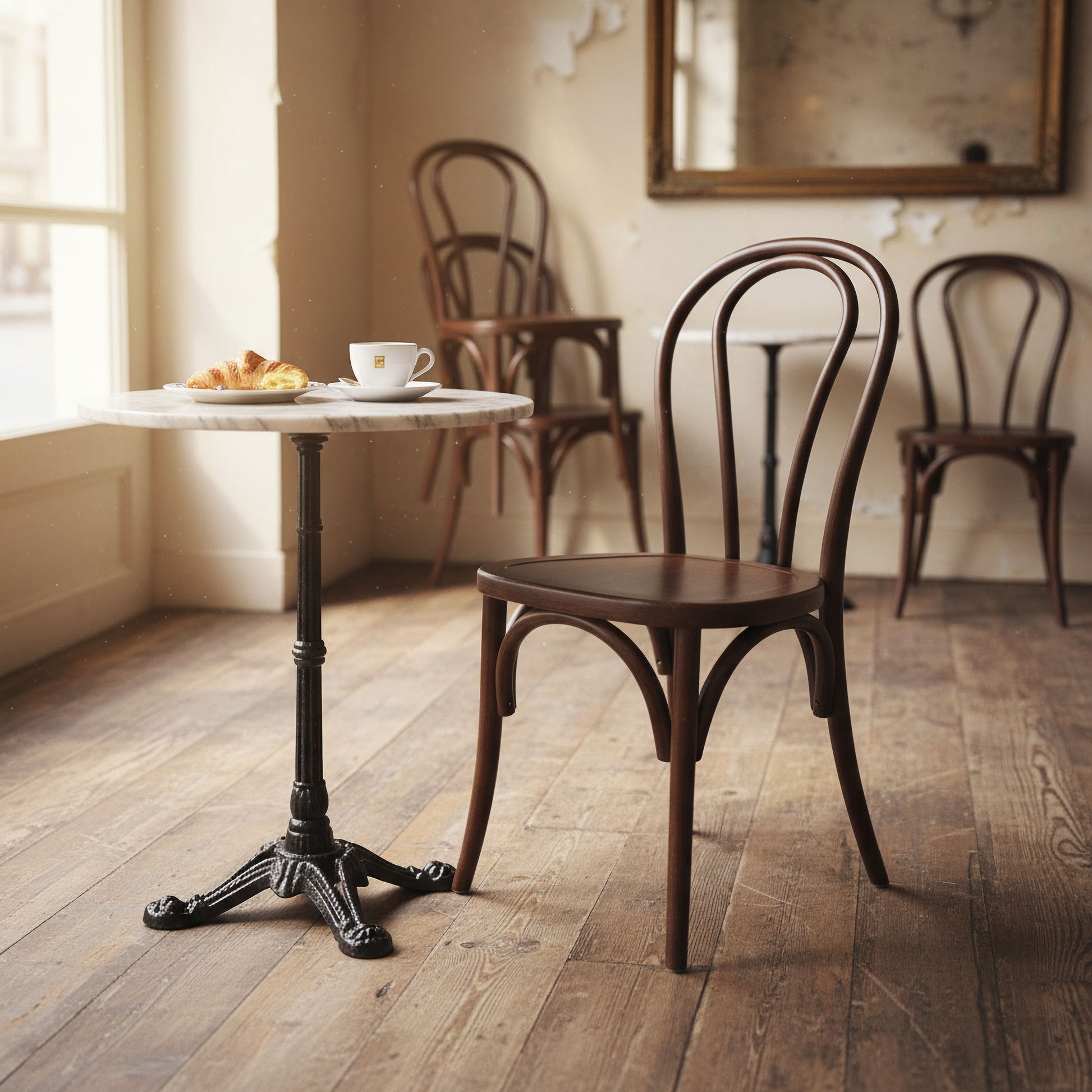 Cristo Bentwood Dining Chair in Walnut - Chocolate Wood