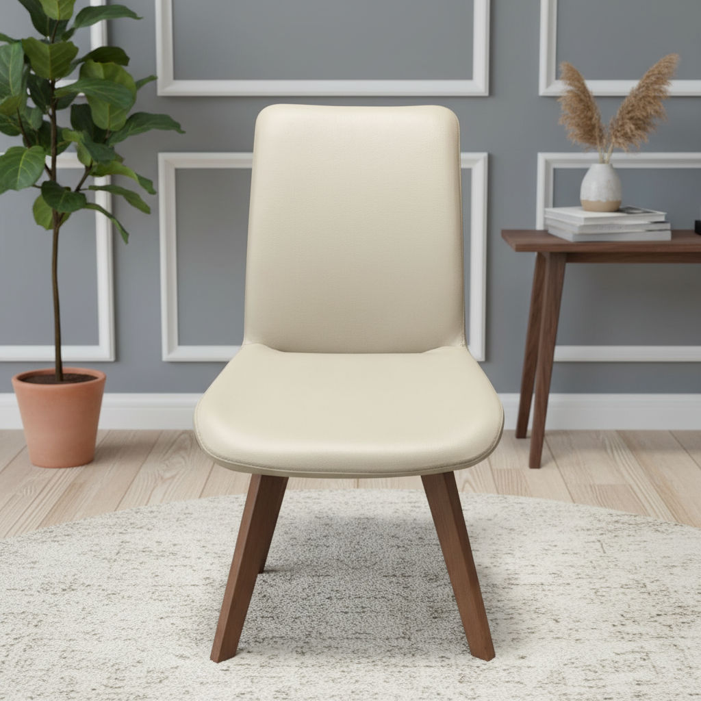 MILA TOP GRAIN LEATHER SWIVEL DINING CHAIR IN MOCHA - MyChocolateWood