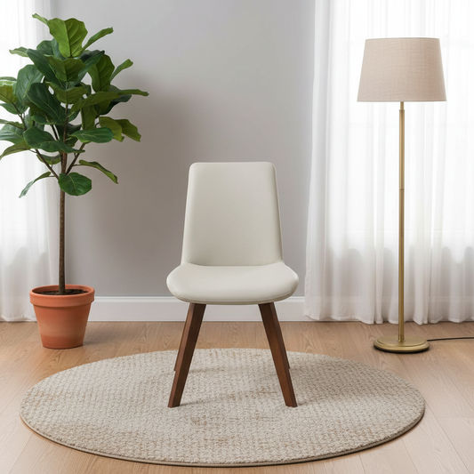 MILA TOP GRAIN LEATHER SWIVEL DINING CHAIR IN MOCHA/BLACKWOOD - MyChocolateWood