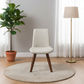 Mila Top Grain Leather Swivel Dining Chair in Mocha - Chocolate Wood