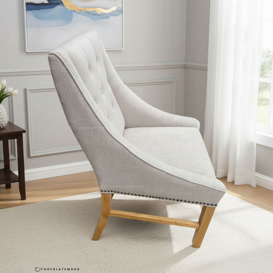 ORTAL FRENCH PROVINCIAL/HAMPTON STYLE DINING CHAIR IN FLAXEEN - MyChocolateWood