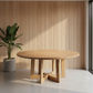 TORRENT ROUND DINING TABLE IN SOLID VICTORIAN ASH 180CM - CUSTOM MADE - MyChocolateWood