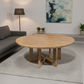 TORRENT ROUND DINING TABLE IN SOLID VICTORIAN ASH 180CM - CUSTOM MADE - MyChocolateWood
