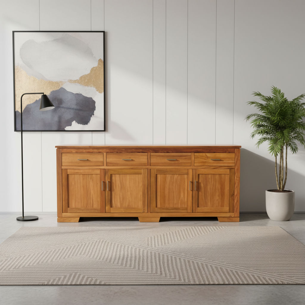 ALDO TASMANIAN BLACKWOOD BUFFET/SIDEBOARD 4 DOORS & 4 DRAWERS - MyChocolateWood