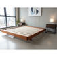 MALANYA SOLID PINE BED WITH CURVED EDGES & FLOATING LEGS LIGHT HONEY- MADE TO ORDER - MyChocolateWood