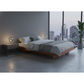 MALANYA SOLID PINE BED WITH CURVED EDGES & FLOATING LEGS LIGHT HONEY- MADE TO ORDER - MyChocolateWood