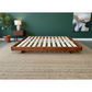 MALANYA SOLID PINE BED WITH CURVED EDGES & FLOATING LEGS LIGHT HONEY- MADE TO ORDER - MyChocolateWood
