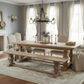 RHIANNON FARMHOUSE RUSTIC DINING TABLE 200CM + 2 X RHIANNON FARMHOUSE BENCHES IN RECYCLED ELM - MyChocolateWood