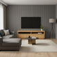 VALANCE MESSMATE TV UNIT 3 DRAWERS IN CLEAR LACQUER - MyChocolateWood