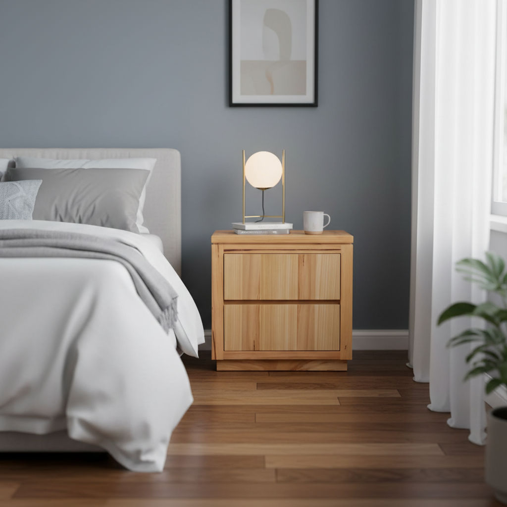 VALANCE TASSIE OAK BEDSIDE TABLE IN NATURAL - MyChocolateWood