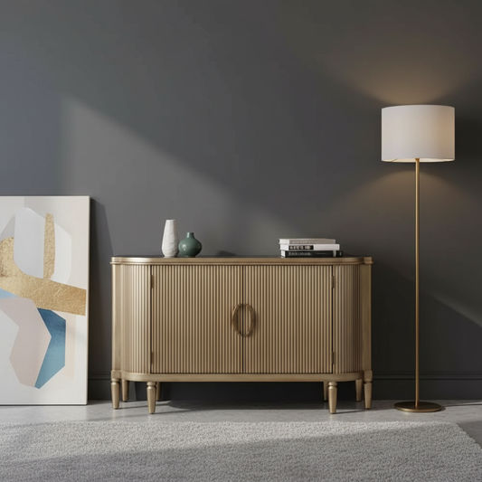 DIANNA 2 DOOR BUFFET IN ANTIQUE GOLD 140CM - MyChocolateWood