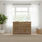 PALM BEACH BUFFET/SIDEBOARD 3 DOORS 3 DRAWERS LOUVRE STYLE SOLID OAK - MyChocolateWood